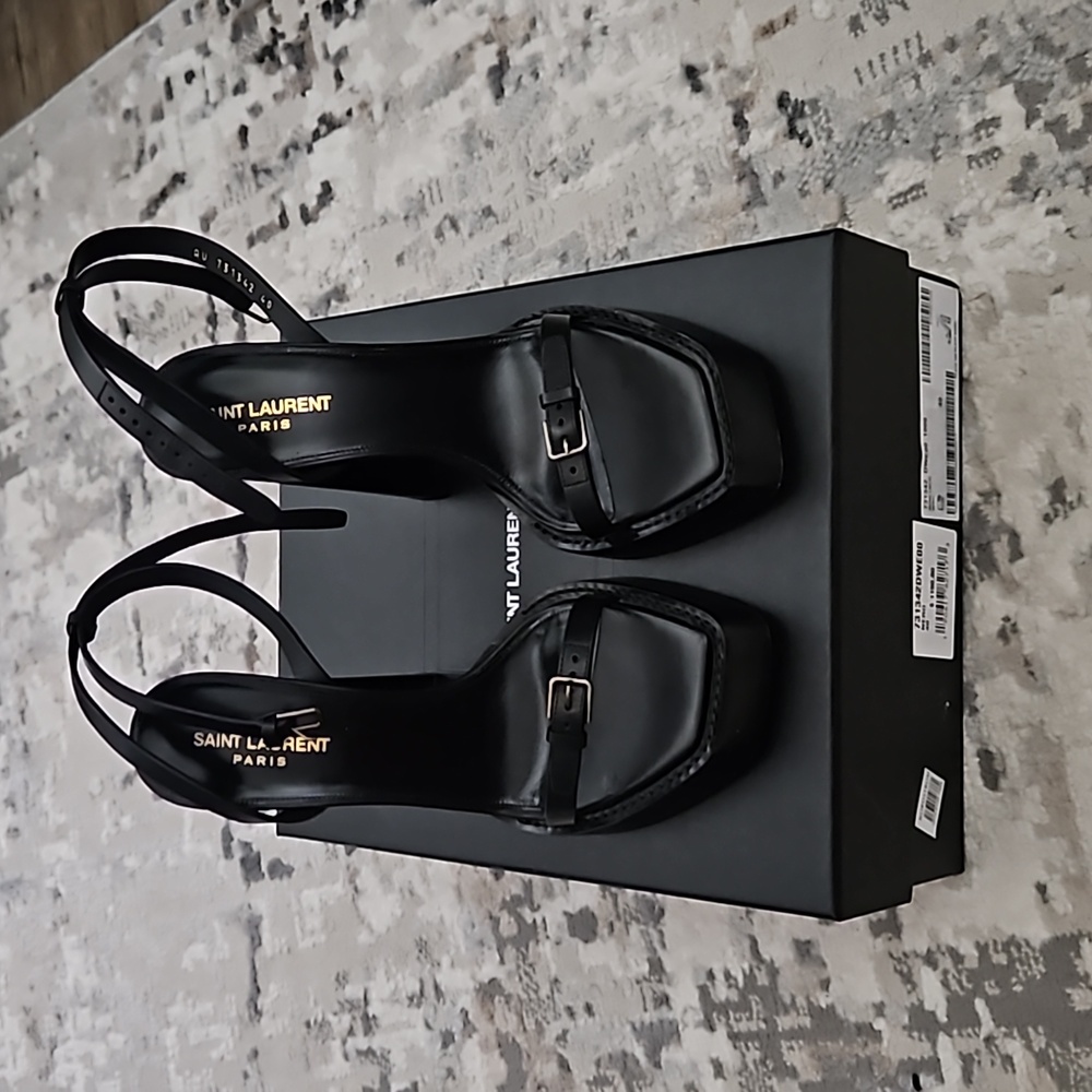 Used YSL Platz slingback platform